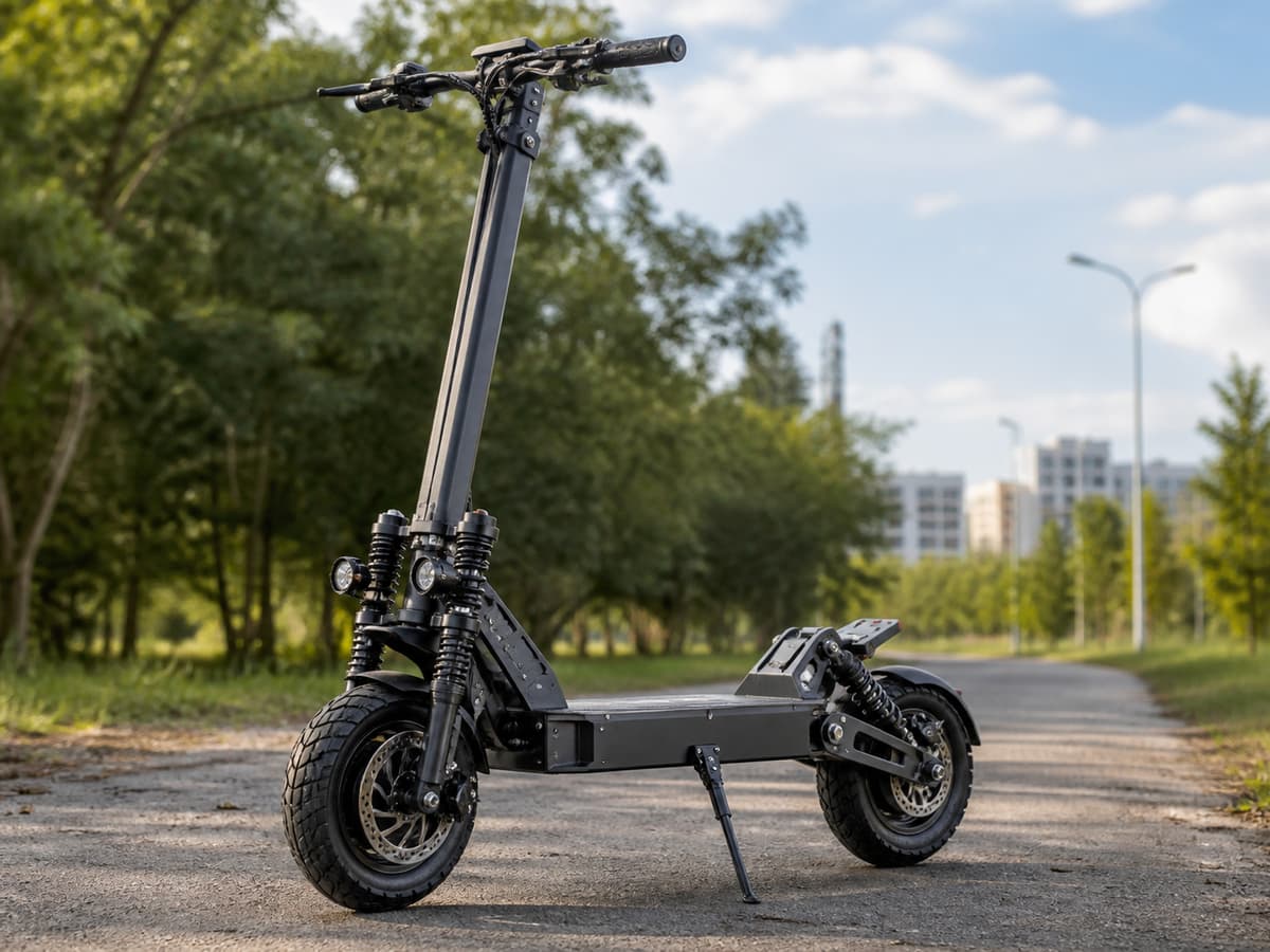 Trottinette électrique adulte dotée de grandes roues et d